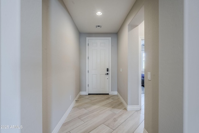 841 E Farmers Ln, Queen Creek, AZ 85140 - hall with light wood-style floors, baseboards, and recessed lighting