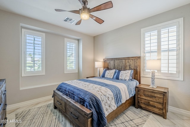 841 E Farmers Ln, Queen Creek, AZ 85140 - bedroom featuring baseboards and a ceiling fan