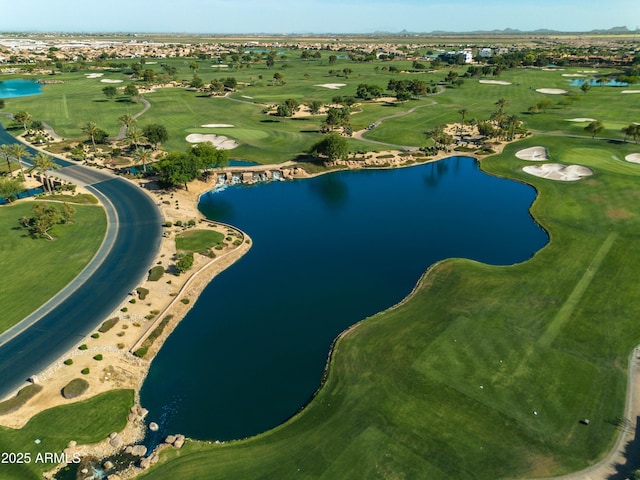 841 E Farmers Ln, Queen Creek, AZ 85140 - aerial view of property's location featuring a nearby body of water and a golf course