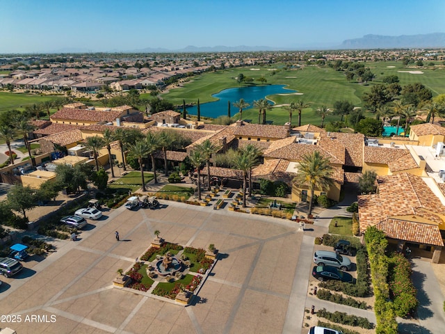 841 E Farmers Ln, Queen Creek, AZ 85140 - aerial view of residential area with a golf course and a water and mountain view