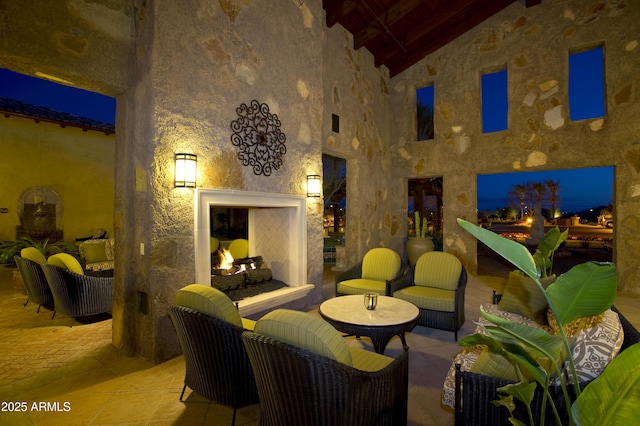 841 E Farmers Ln, Queen Creek, AZ 85140 - building lobby with high vaulted ceiling and wooden ceiling with exposed beams