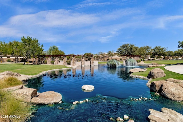 view of water feature