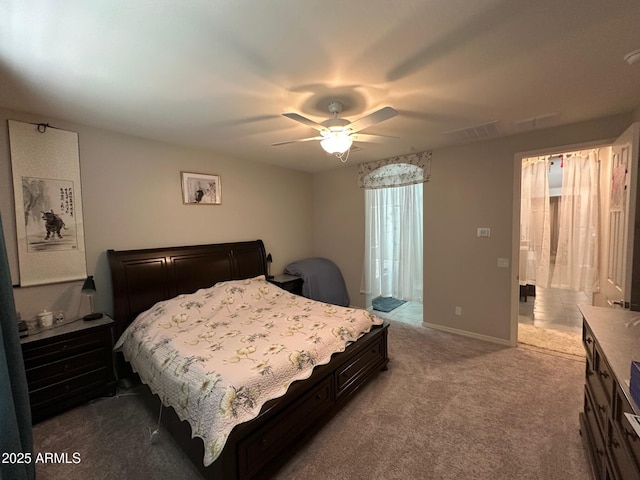 15301 W Moreland St, Goodyear, AZ 85338 - carpeted bedroom featuring a ceiling fan and visible vents