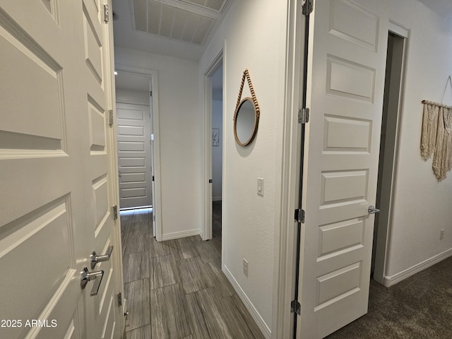 9137 W Sells Dr, Phoenix, AZ 85037 - hall featuring baseboards and dark wood-style floors