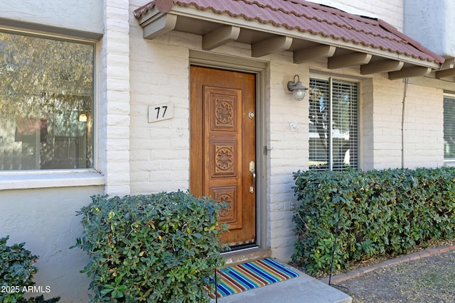 view of doorway to property