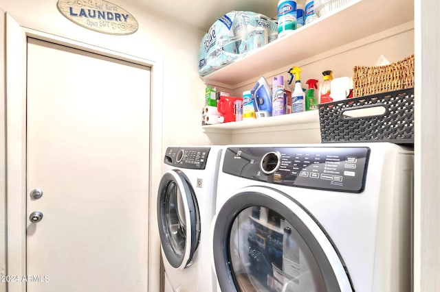 laundry area featuring washer and clothes dryer