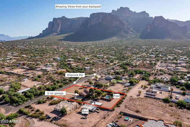 exterior space with a mountain view