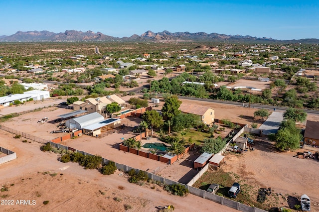 aerial view featuring a mountain view