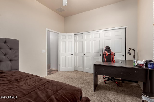 3438 W Little Hopi Dr, Phoenix, AZ 85086 - carpeted bedroom featuring a closet and a desk