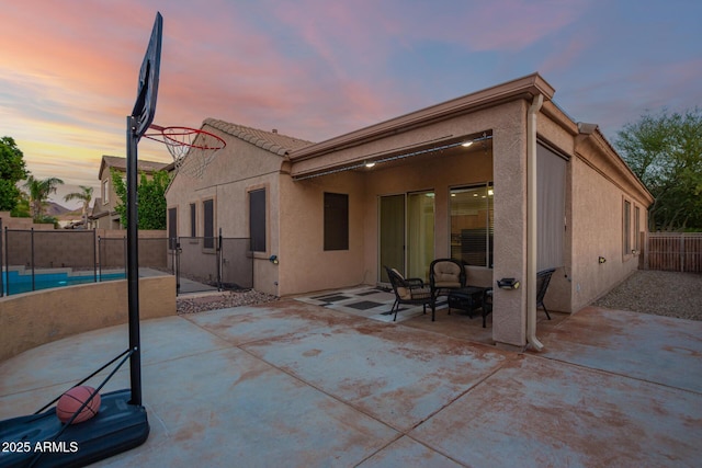 3438 W Little Hopi Dr, Phoenix, AZ 85086 - rear view of house with a fenced backyard, a patio area, and stucco siding