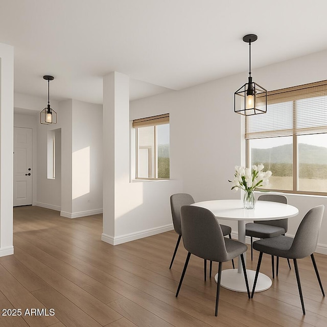 3438 W Little Hopi Dr, Phoenix, AZ 85086 - dining room with baseboards and wood finished floors