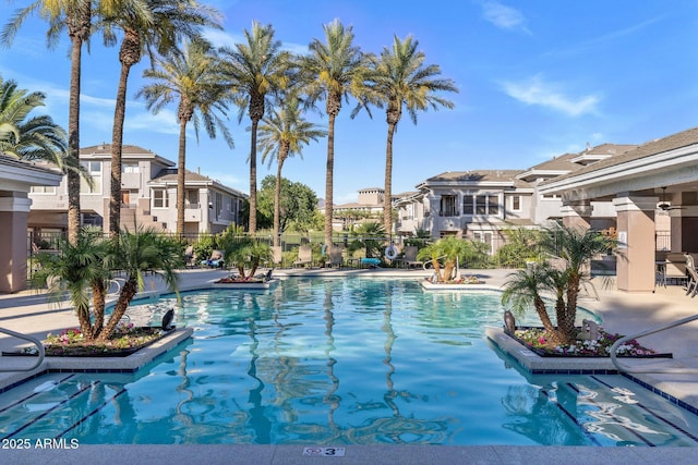 15221 N Clubgate Dr Unit 2059, Scottsdale, AZ 85254 - community pool with a residential view and a patio area