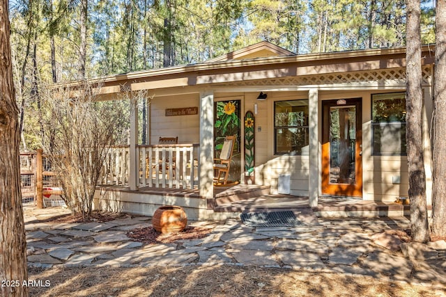 view of front of home with a porch