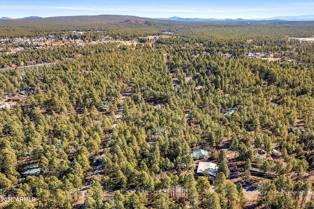 aerial view featuring a mountain view