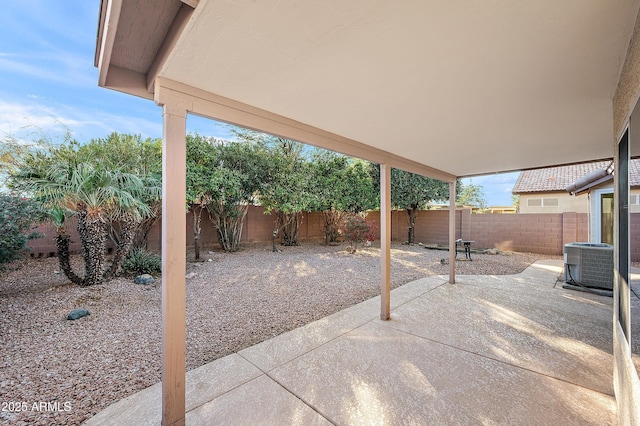 view of patio / terrace featuring central air condition unit