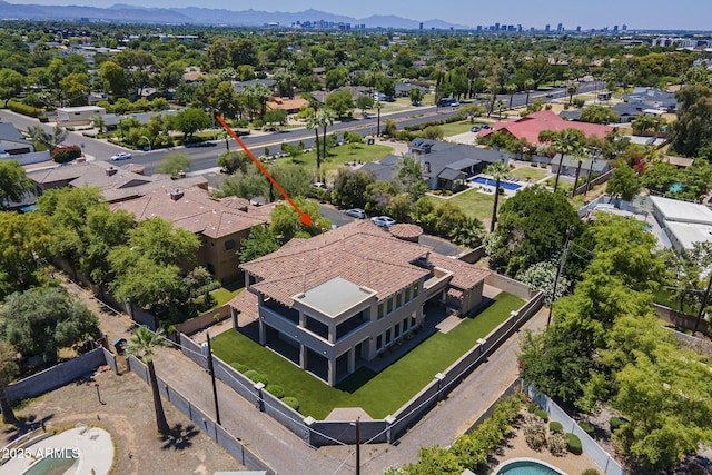 3812 E Camelback Rd, Phoenix, AZ 85018 - aerial view of a mountain backdrop