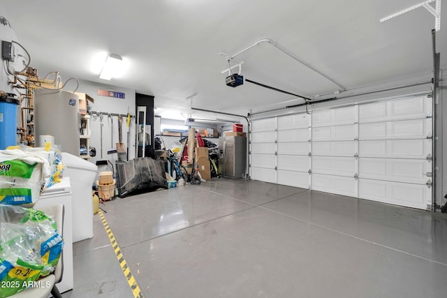 3335 W Carriage Dr, Phoenix, AZ 85086 - garage with a garage door opener, gas water heater, and water heater