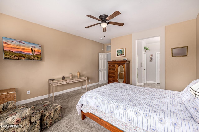 14819 W Lupine Ln, Surprise, AZ 85374 - bedroom featuring carpet floors, baseboards, and a ceiling fan