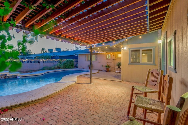 803 W 18th St, Tempe, AZ 85281 - outdoor pool with a fenced backyard, a pergola, and a patio