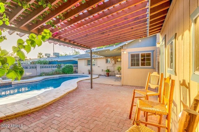 803 W 18th St, Tempe, AZ 85281 - swimming pool with a fenced backyard, a pergola, and a patio