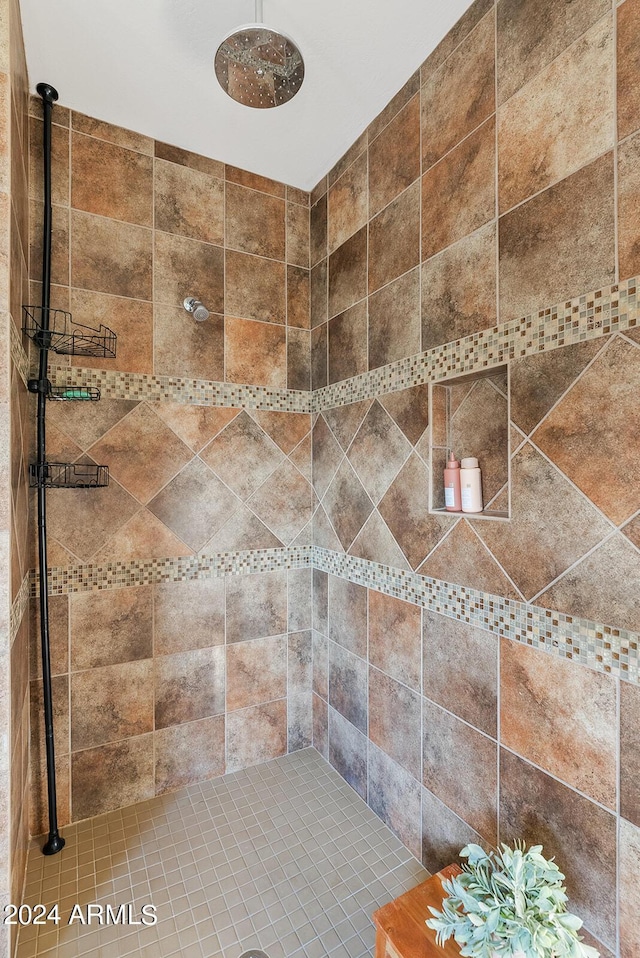 room details with tiled shower