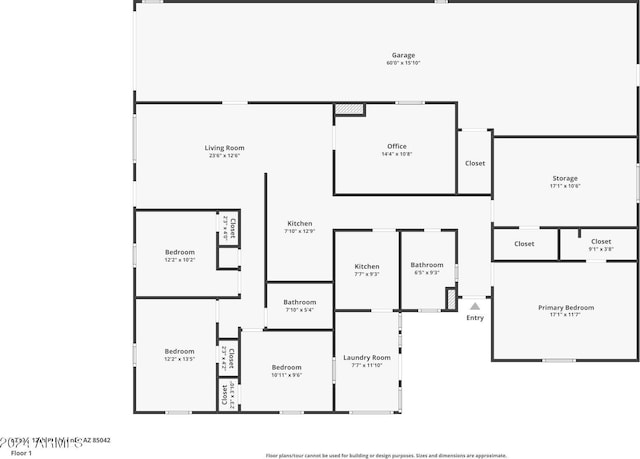 6219 S 12th Pl, Phoenix, AZ 85042 - view of room layout