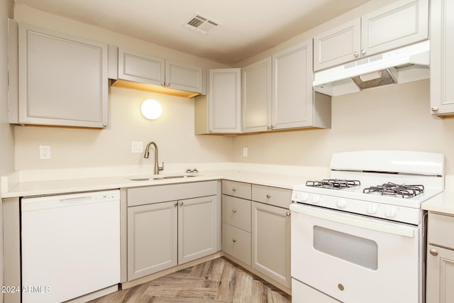 6219 S 12th Pl, Phoenix, AZ 85042 - kitchen with white appliances, under cabinet range hood, and light countertops