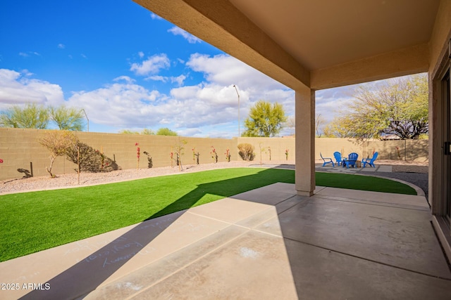 view of patio / terrace featuring a fenced backyard