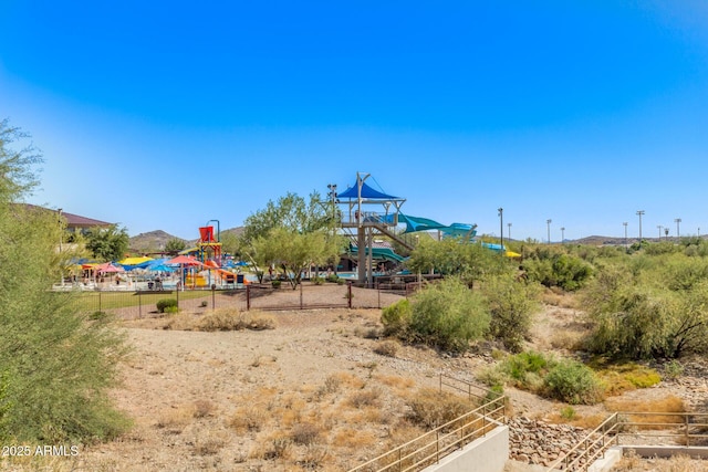 community playground with fence