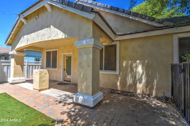 exterior space with a patio