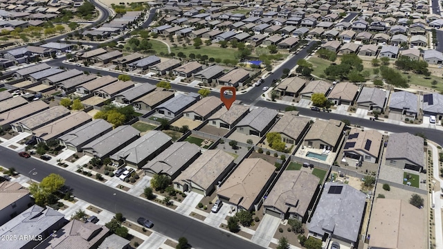 aerial view featuring a residential view