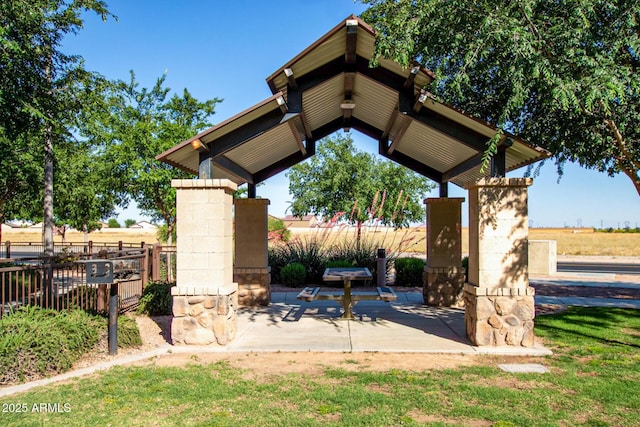 view of patio / terrace with fence
