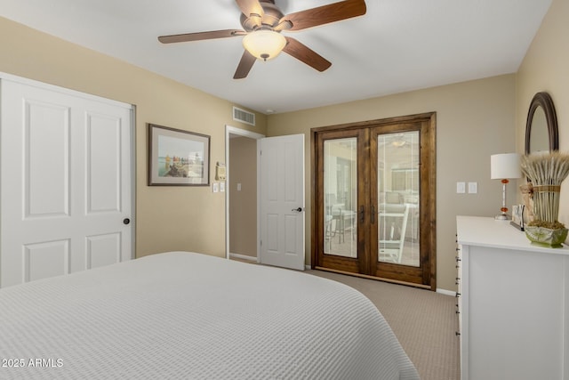 410 E Beck Ln, Phoenix, AZ 85022 - bedroom featuring access to outside, carpet flooring, a ceiling fan, and baseboards