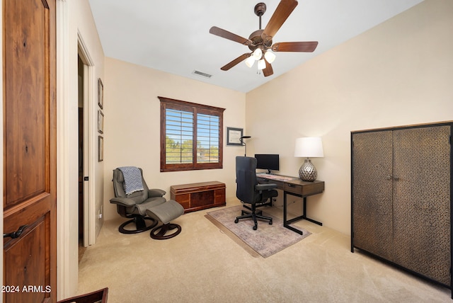28217 N 139th St, Scottsdale, AZ 85262 - office with carpet flooring and a ceiling fan