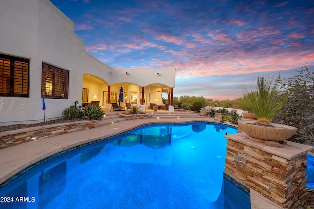 28217 N 139th St, Scottsdale, AZ 85262 - outdoor pool featuring a patio area and an outdoor hangout area