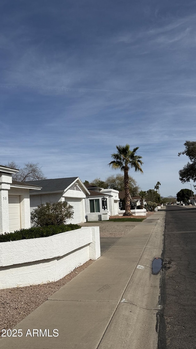 view of road with sidewalks