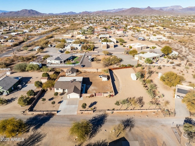 aerial view featuring a mountain view