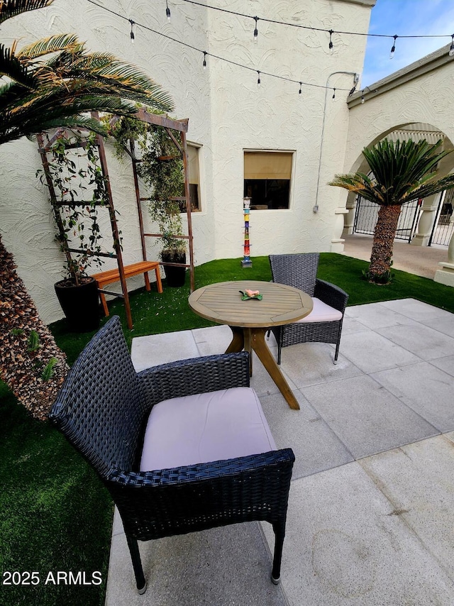 view of patio with outdoor dining space