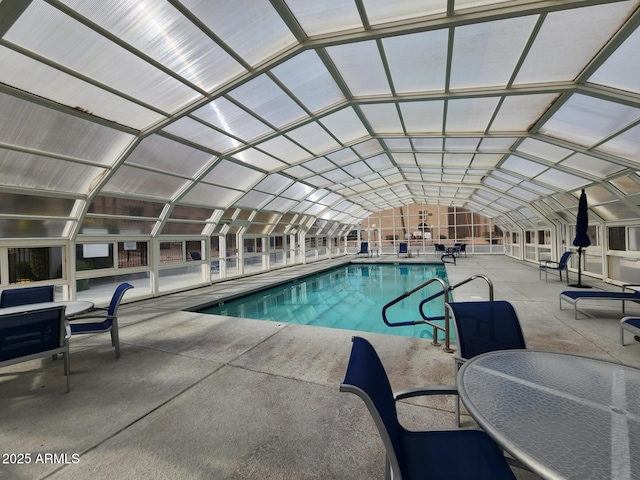 pool featuring a patio area