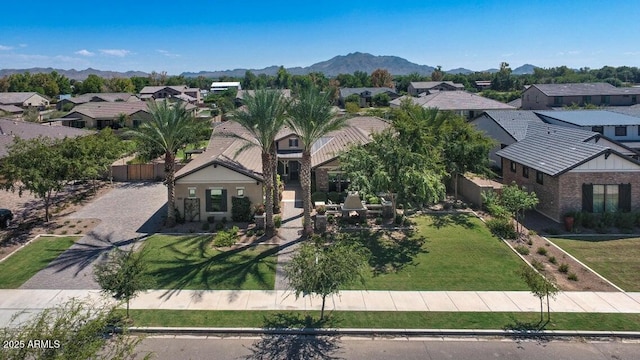 17673 E Bronco Dr, Queen Creek, AZ 85142 - bird's eye view featuring a residential view and a mountain view