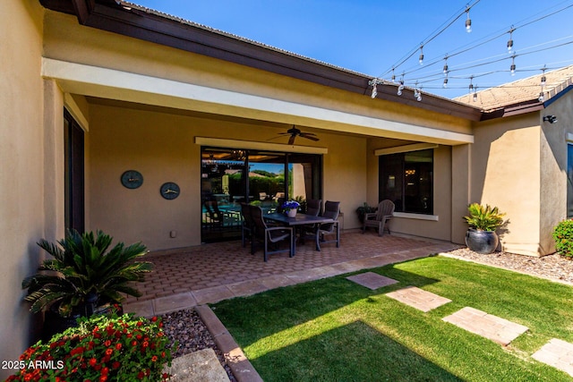 17673 E Bronco Dr, Queen Creek, AZ 85142 - view of patio / terrace featuring ceiling fan