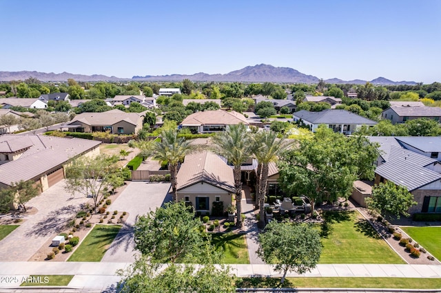 17673 E Bronco Dr, Queen Creek, AZ 85142 - aerial view with a mountain view and a residential view