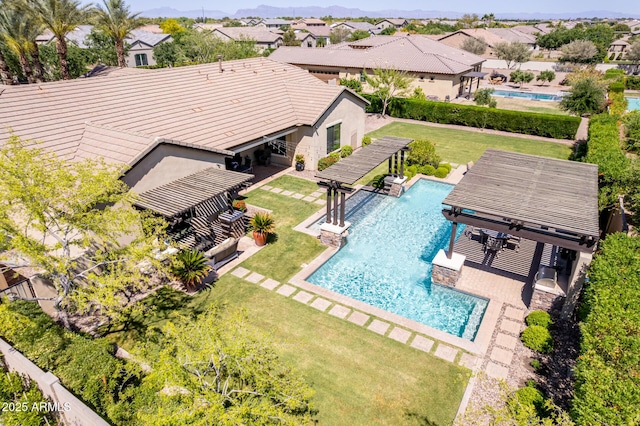 17673 E Bronco Dr, Queen Creek, AZ 85142 - aerial view with a residential view