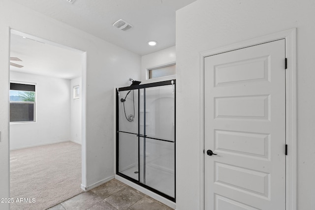 5429 W Chuck Box Rd, Laveen, AZ 85339 - bathroom featuring a shower stall and baseboards