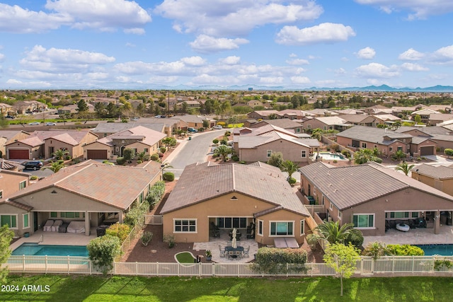 aerial view featuring a residential view