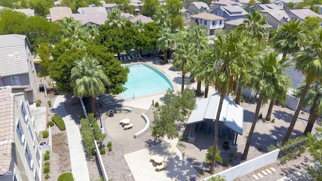 5749 S 21st Ter, Phoenix, AZ 85040 - aerial view of residential area featuring a pool