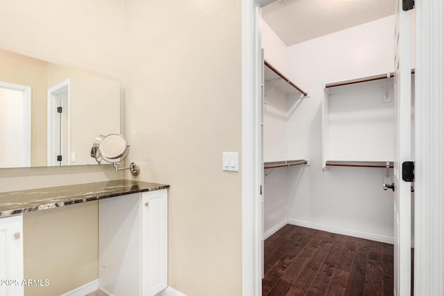 interior space featuring dark wood finished floors