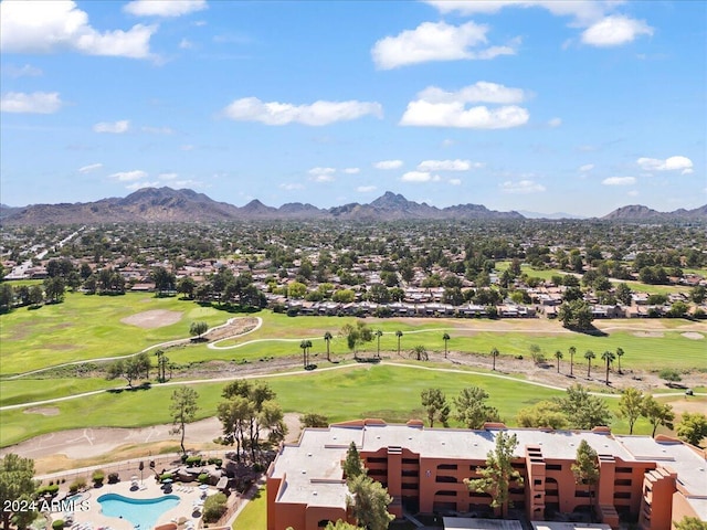 aerial view featuring a mountain view