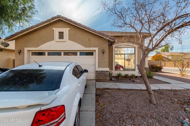 view of front facade with a garage