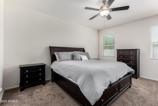 36454 W Picasso St, Maricopa, AZ 85138 - bedroom with carpet, baseboards, and a ceiling fan